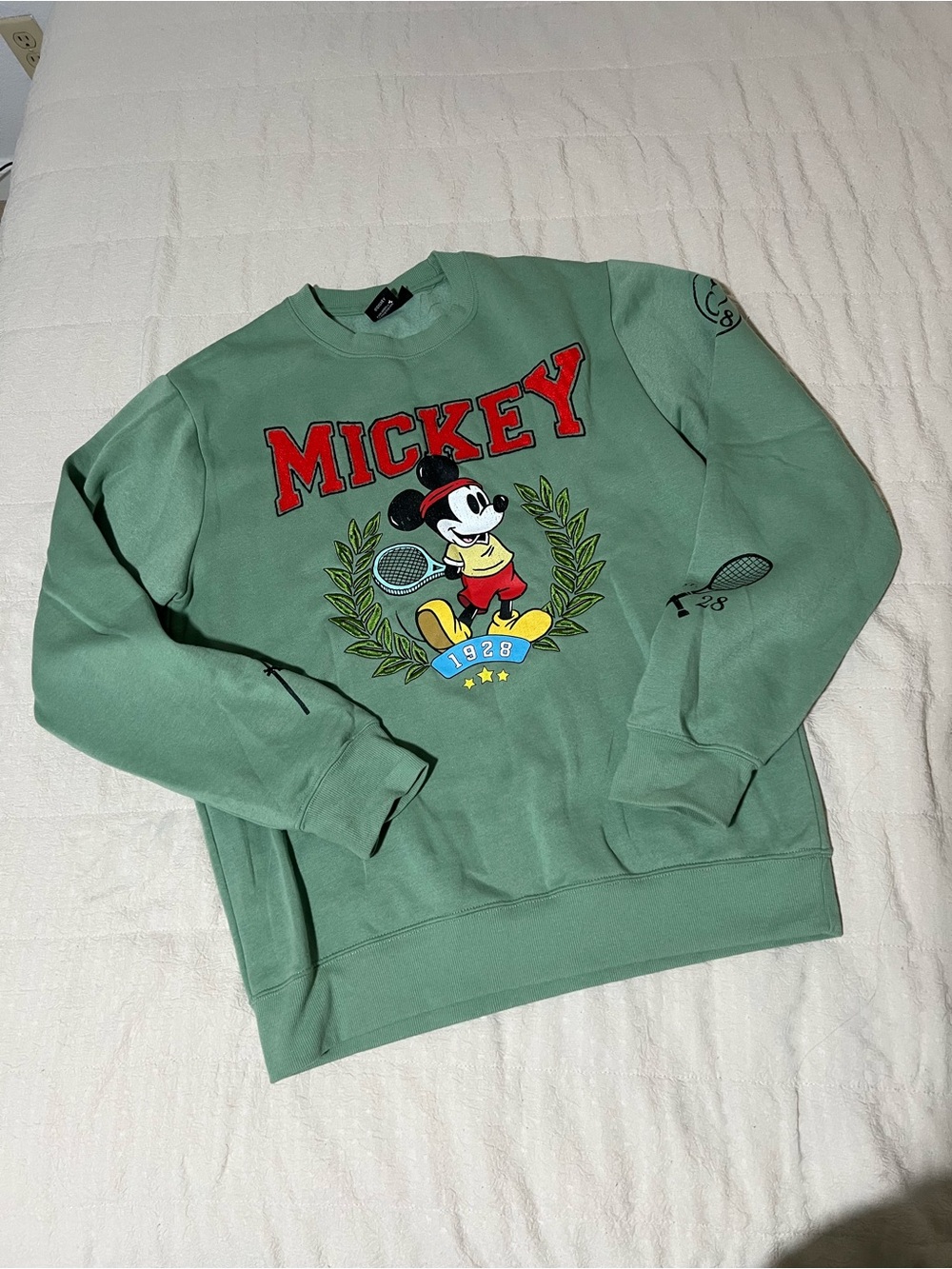Disney Mickey Tennis Graphic Crewneck Sweatshirt -